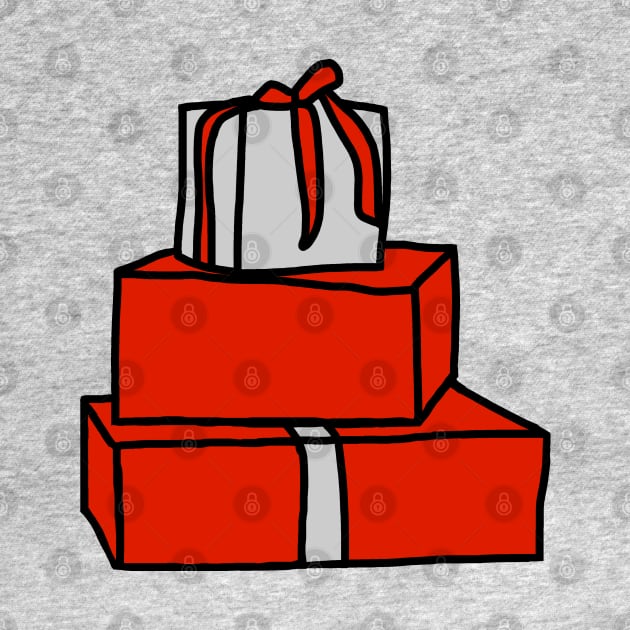 A Pile of Three Christmas Gift Boxes Graphic by ellenhenryart